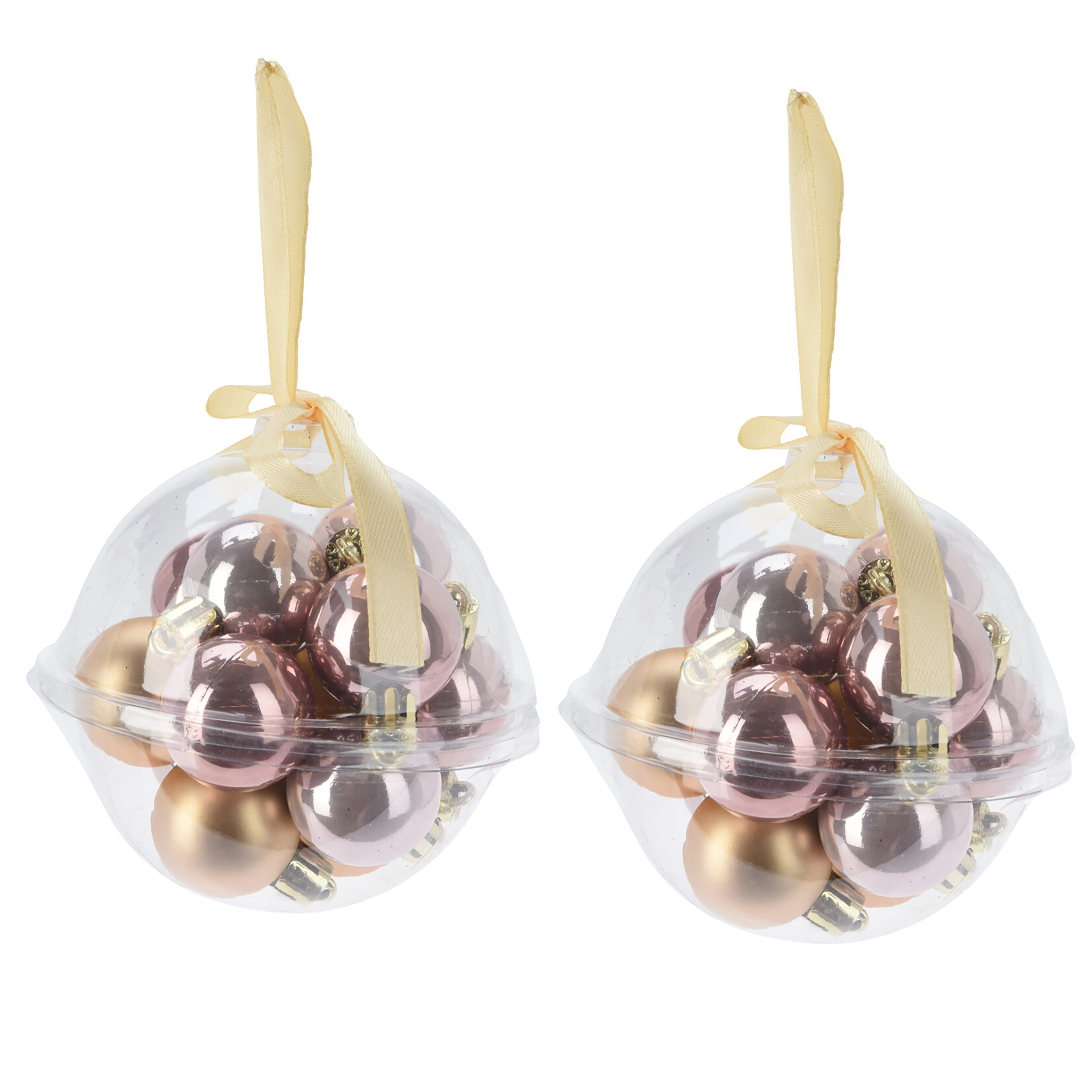 24 x kleine Weihnachtskugeln aus Kunststoff zum Hängen Ø 3 cm