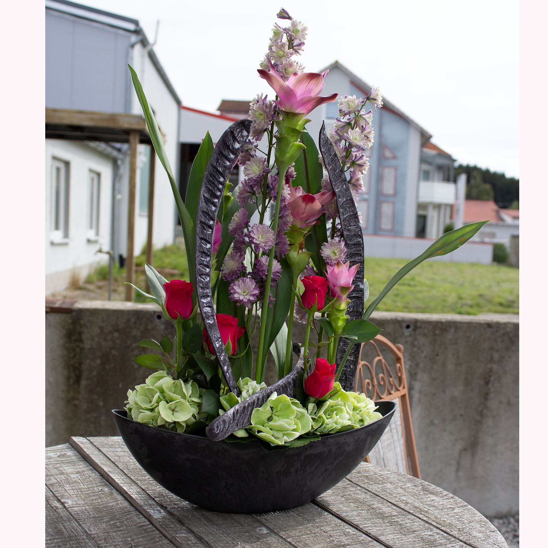 Dekoschale in Schiefer-Optik L 39 cm