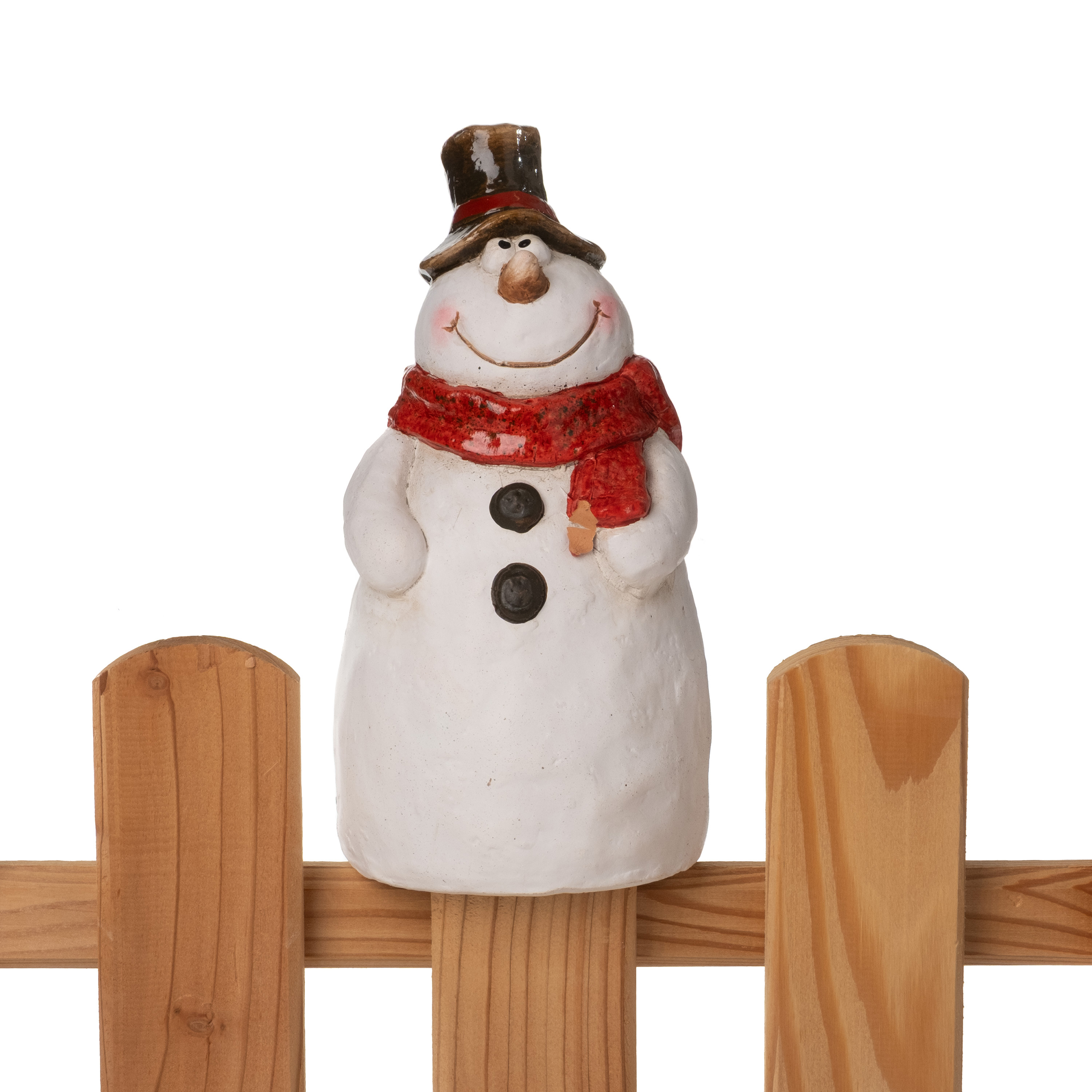 X-Mas Zaunhocker aus Keramik im weihnachtlichen Outfit