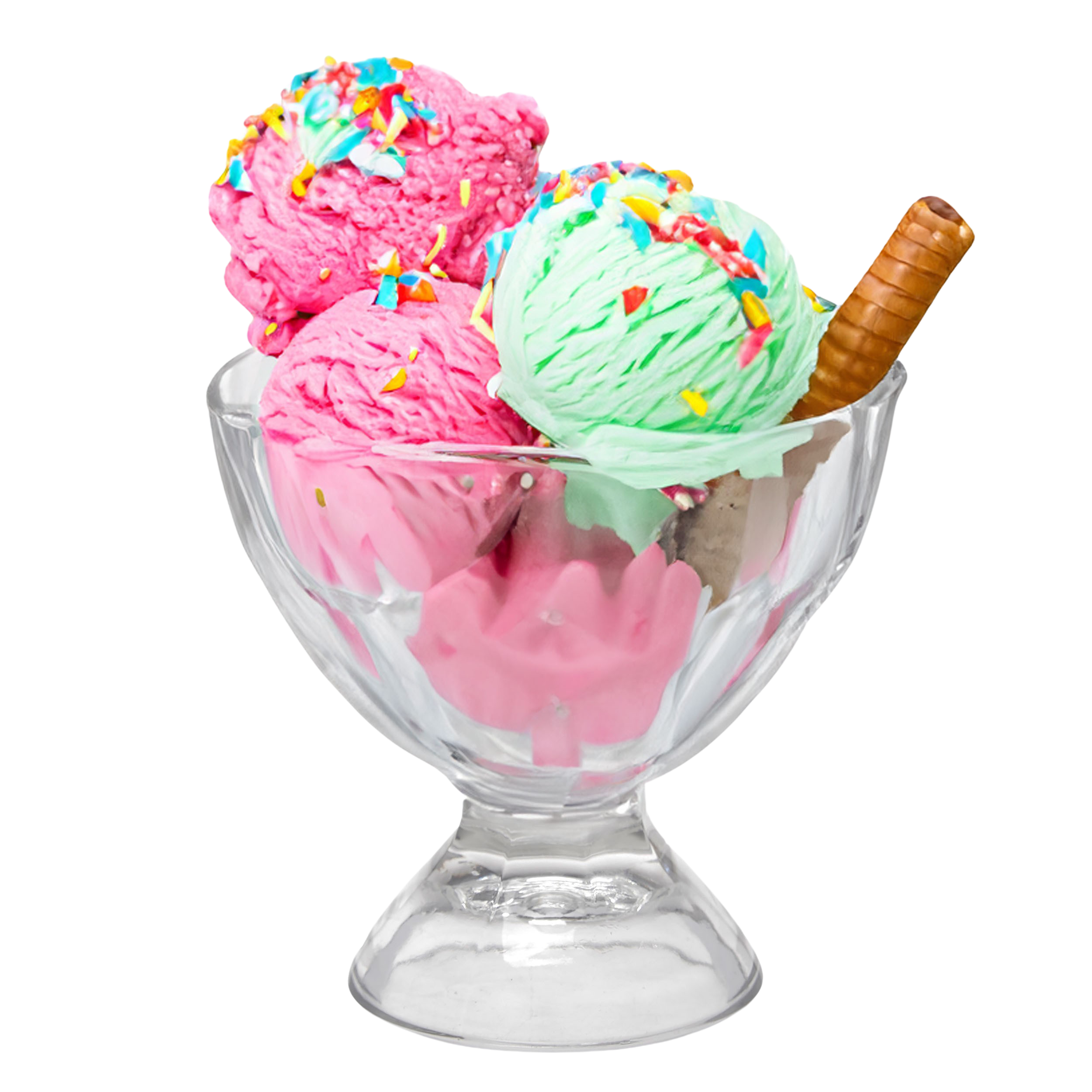 6-tlg. Set Eisbecher / Dessertschalen aus Glas mit Fuß