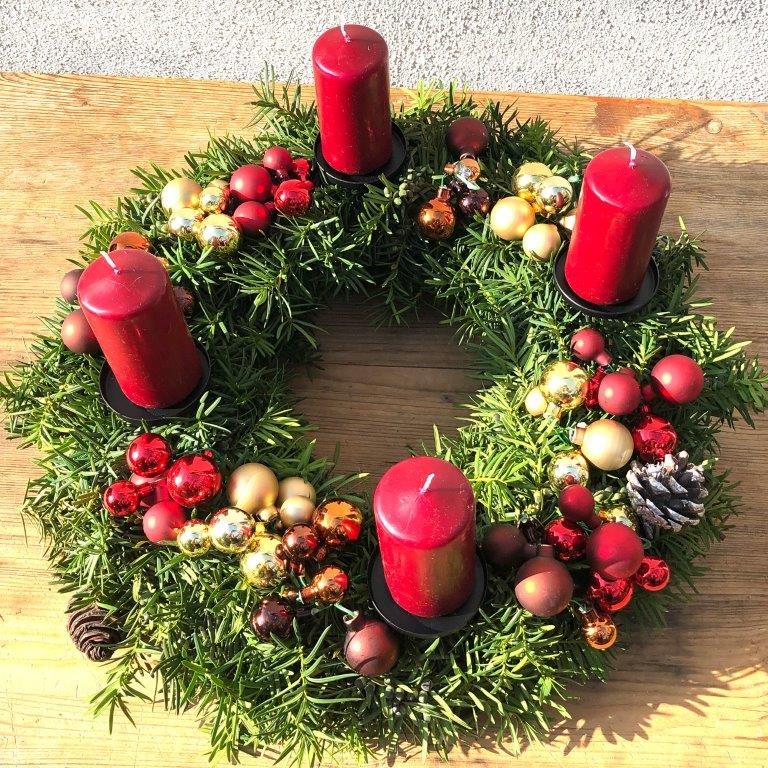 4 x Kerzenhalter aus Metall mit Pick für Adventskranz