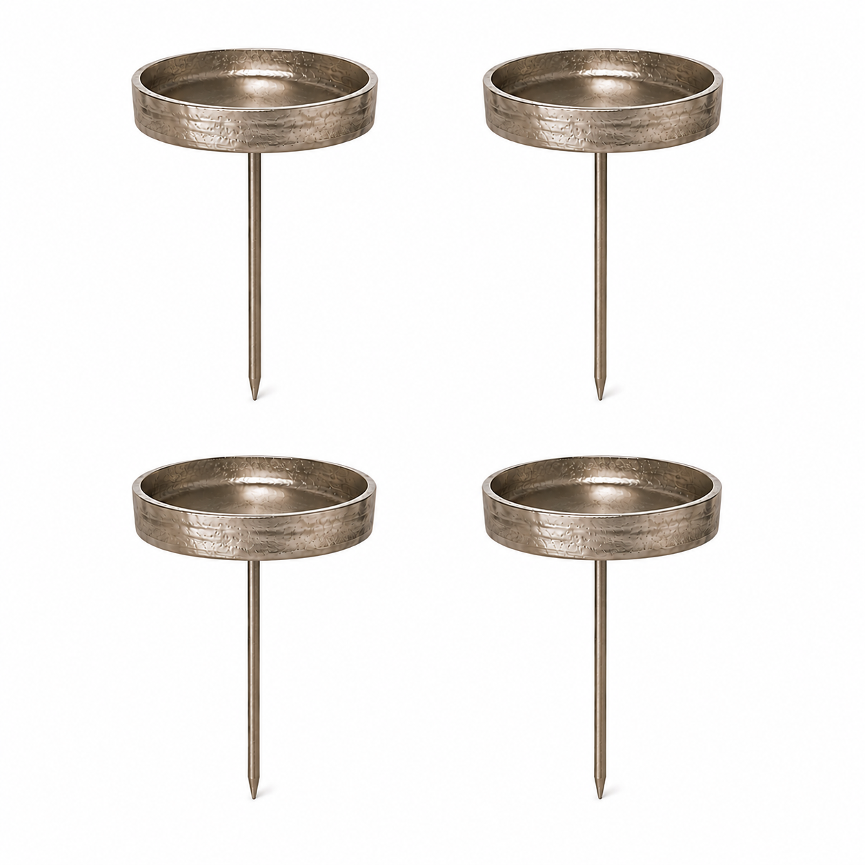 4-tlg. Set hochwertige Kerzenpick aus Aluminium