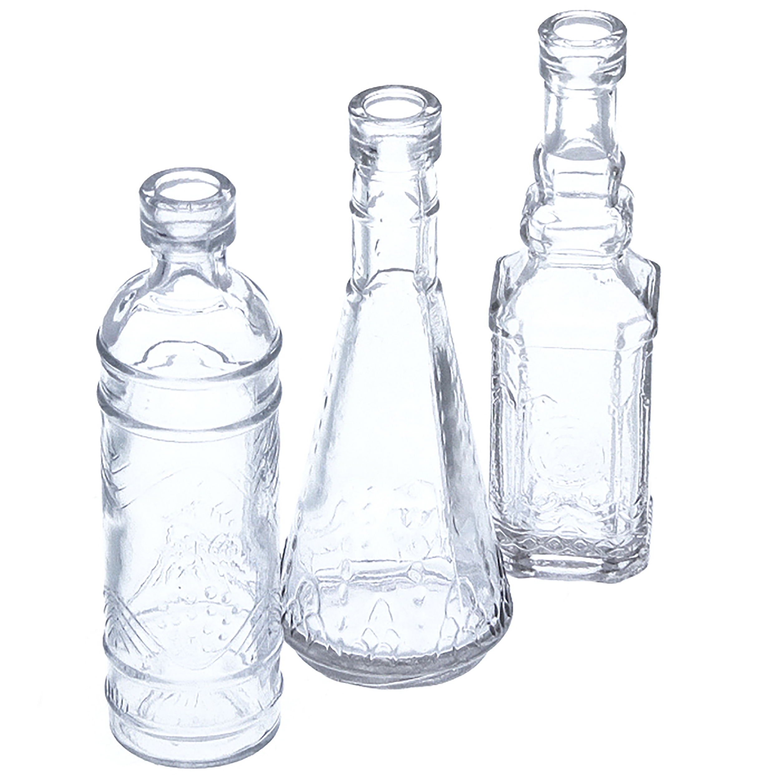 12 x Vase - Deko-Glasflaschen H 12 cm