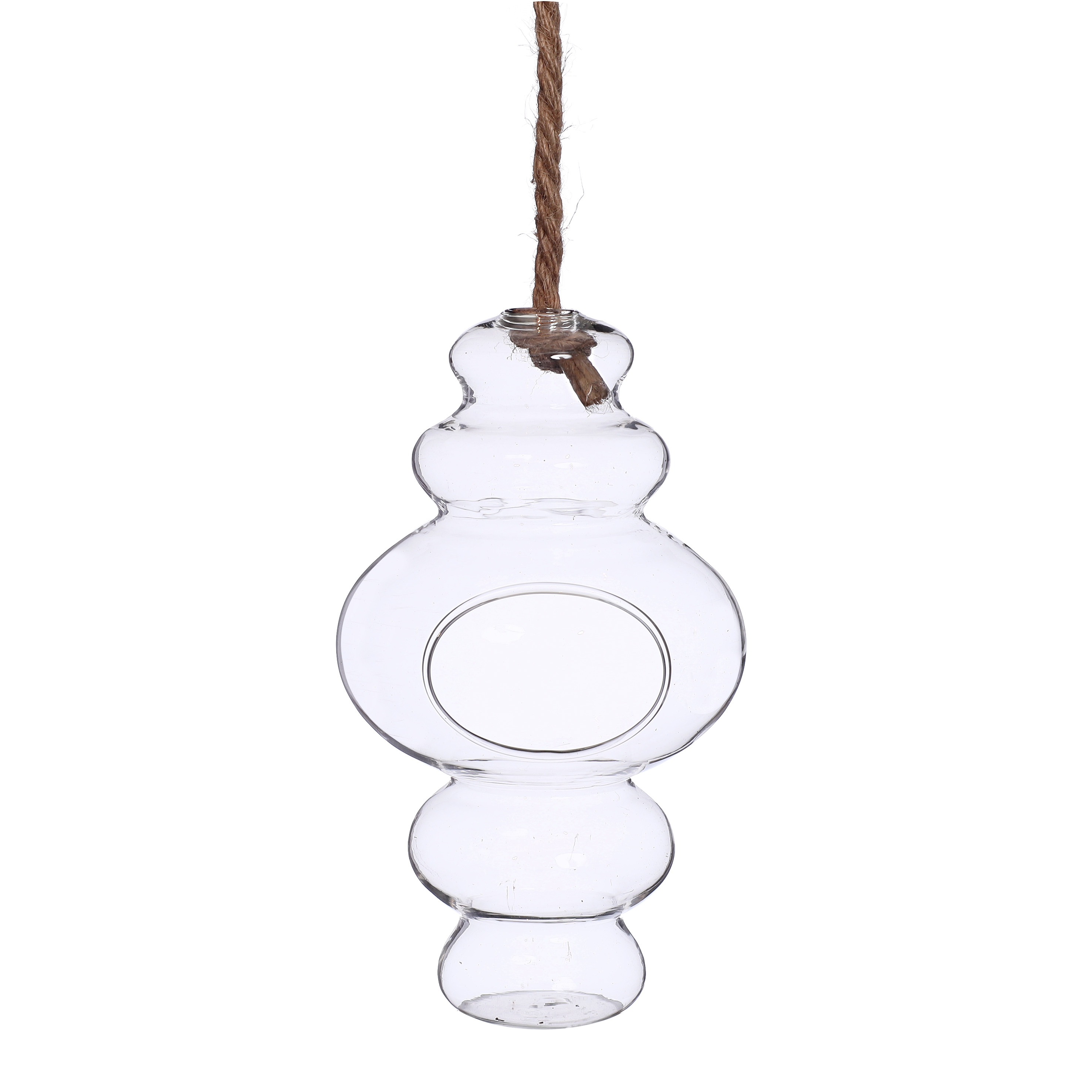 Vase - Terrarium "Alisa" mit Seil zum Hängen
