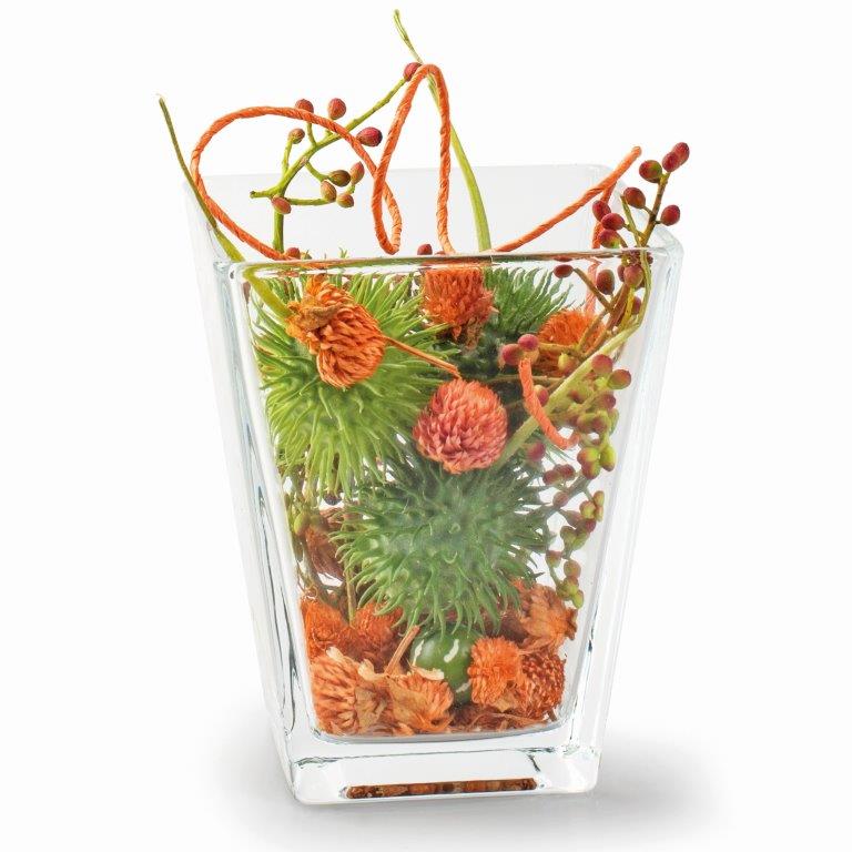 Windlicht aus Glas in konischer Form H 14 cm