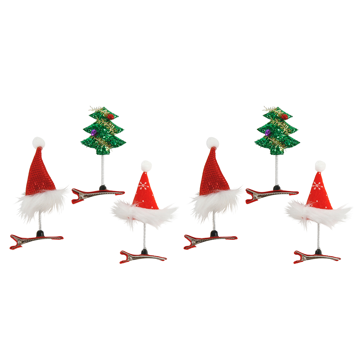 6-tlg. Set Haarclip im Weihnachtsdesign