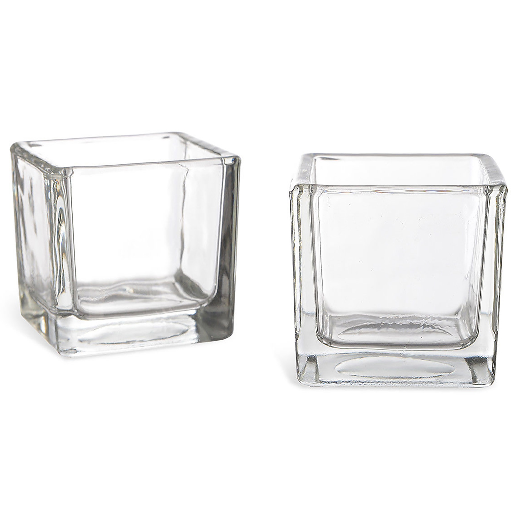 12 x Glaswürfel als Teelichtgläser 5 x 5 x 5 cm