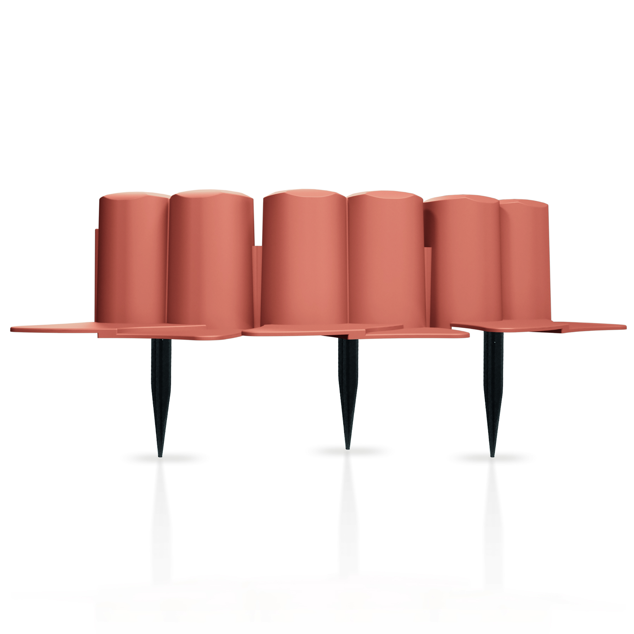 Palisade in Holzoptik L 302 cm - Rasenkannte - Beetumrandung