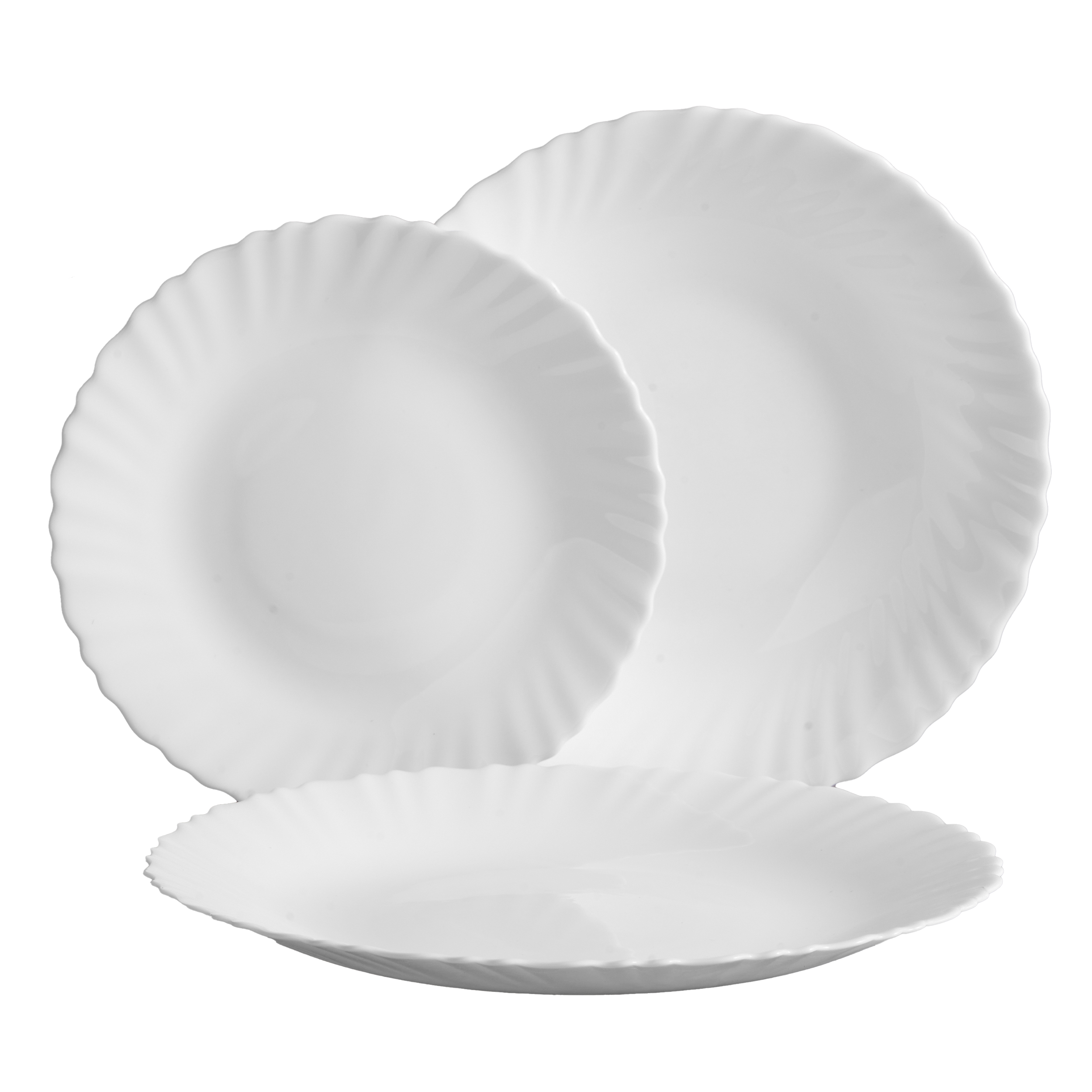 Opal Geschirr Set  "Emilia" 12 teilig - Klassische Form - zeitlos schönes Dekor