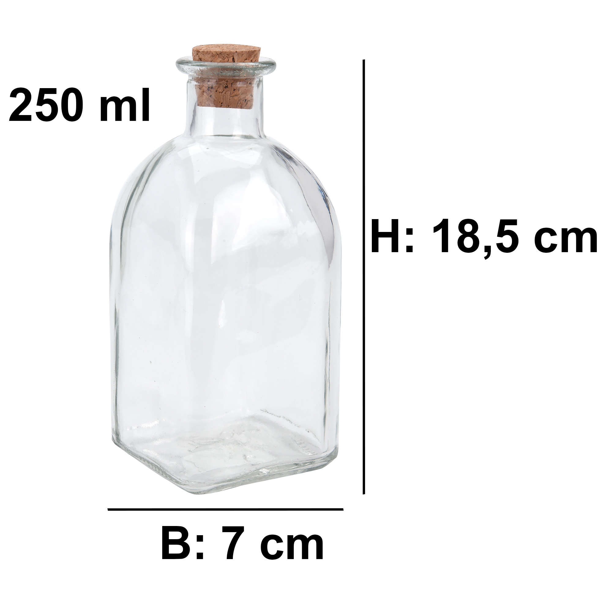 Glasflaschen mit Korken sehr variabel einsetzbar