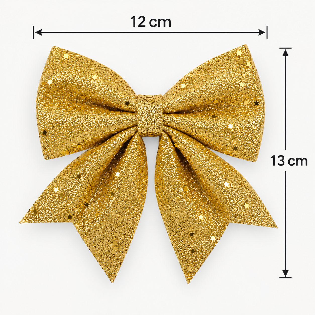 12 x Schleifen aus Polyester 12 x 13 cm in verschiedenen Ausführungen