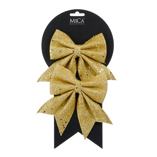 12 x Schleifen aus Polyester 12 x 13 cm in verschiedenen Ausführungen