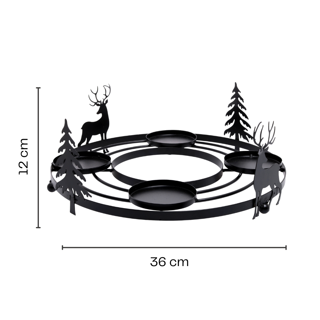 Adventskranzhalter "Freja" aus Metall - Ø 36 cm