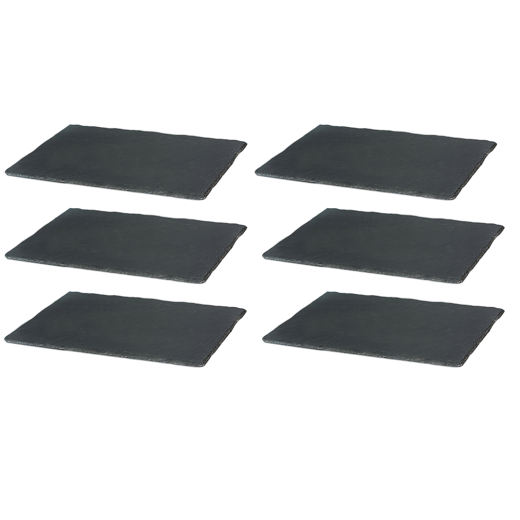 6 x Schieferplatten in verschiedenen Größen zur stilvollen Präsentation