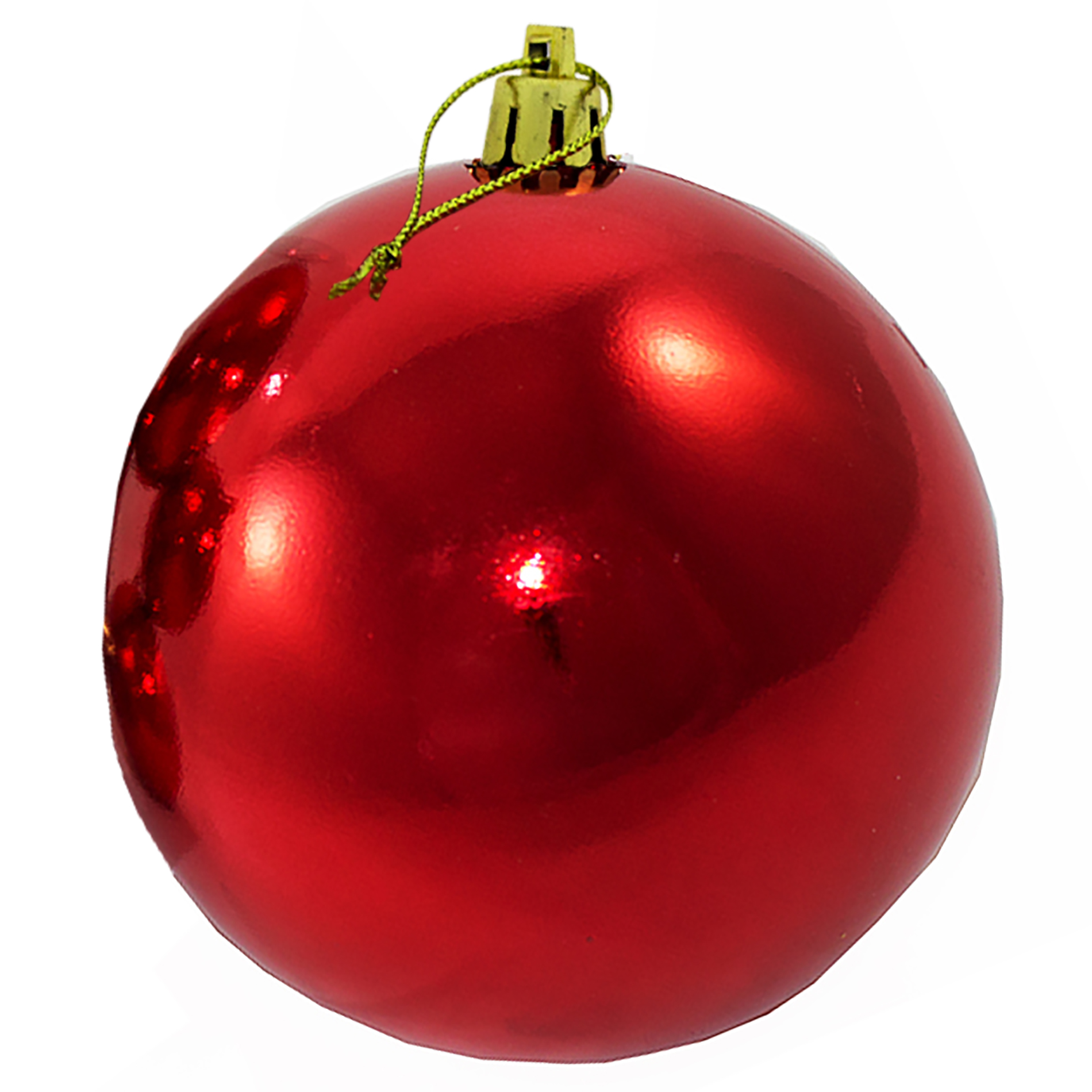 XL Weihnachtskugeln aus Kunststoff Ø 10-15 cm - Rot - Outdoor - EXTRA ROBUST