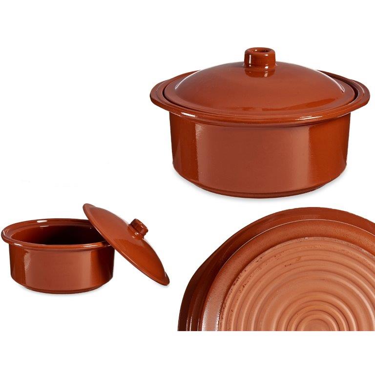 Tontopf Cocotte mit Deckel - ofenfest und hitzebeständig - verschiedene Größen