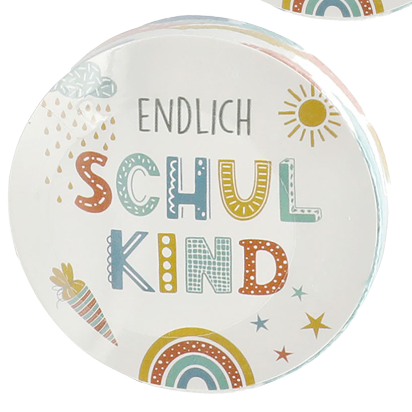 Magisches Handtuch "Endlich Schulkind" 30 x 30 cm - Baumwolle