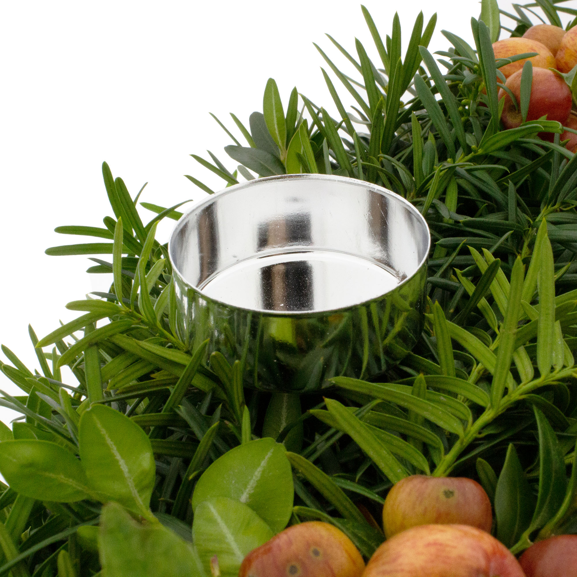 4-tlg. Set Adventskranz-Stecker aus Glas oder Metall