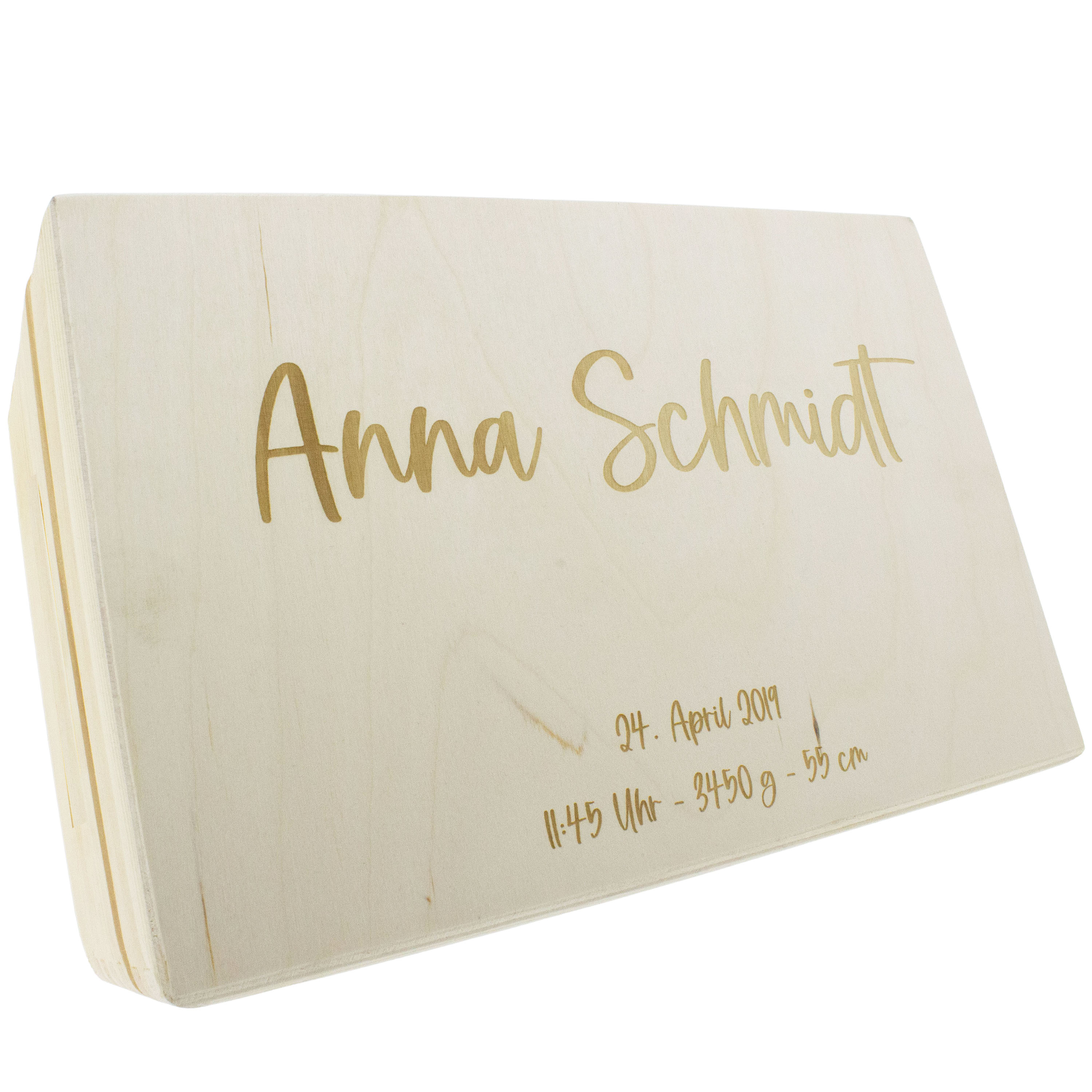 Erinnerungsbox Baby "Name" - individuell graviert zur Geburt