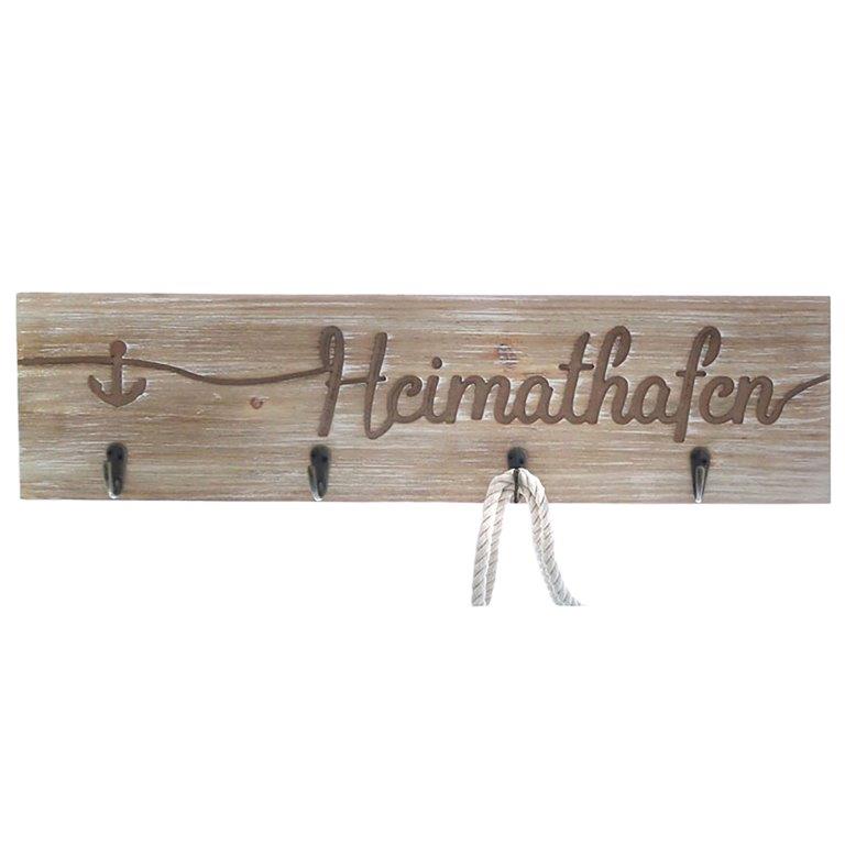 Hakenleiste "Heimathafen" oder "Ankerplatz" 60 x 15 cm
