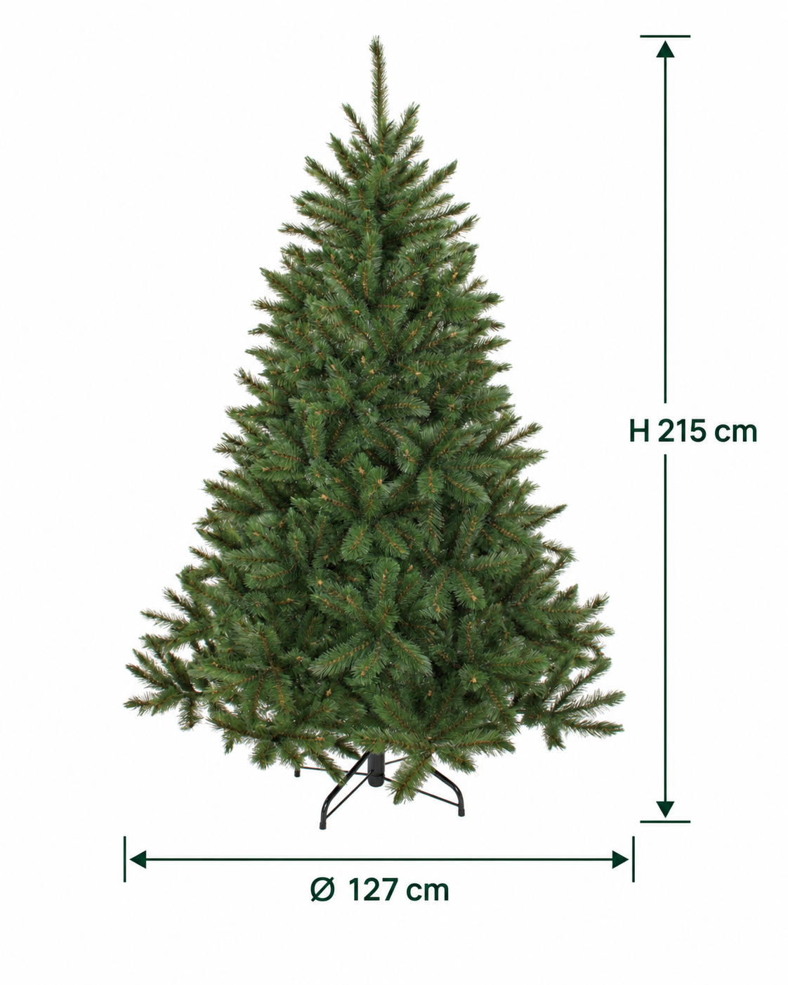Großer künstlicher Tannenbaum - naturgetreu - H 185 und 215 cm