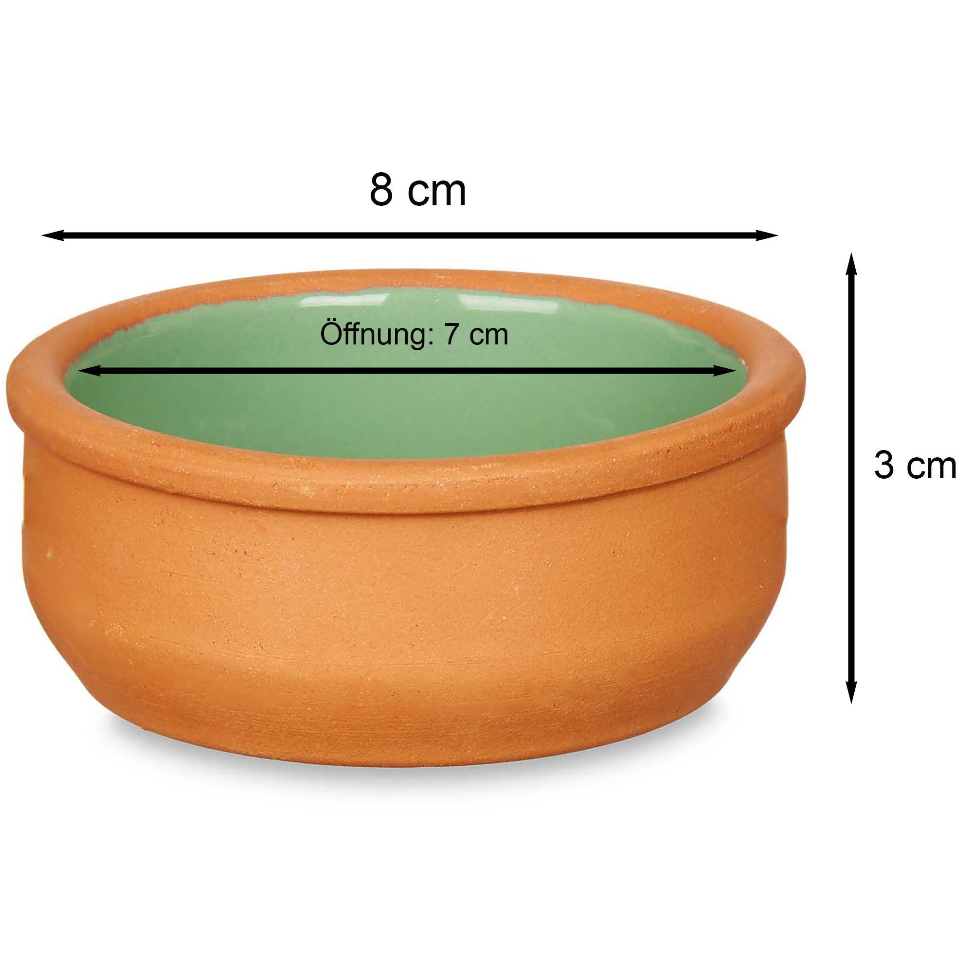 Tapasschalen - Set - Cazuelas - Tongeschirr mit bunter Innen-Glasur