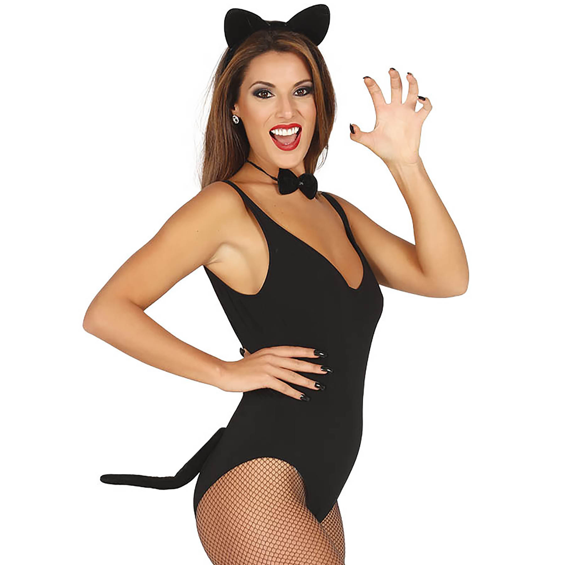 3 tlg. Verkleidungs-Set sexy als Teufel, Leopard, Tiger und Katze