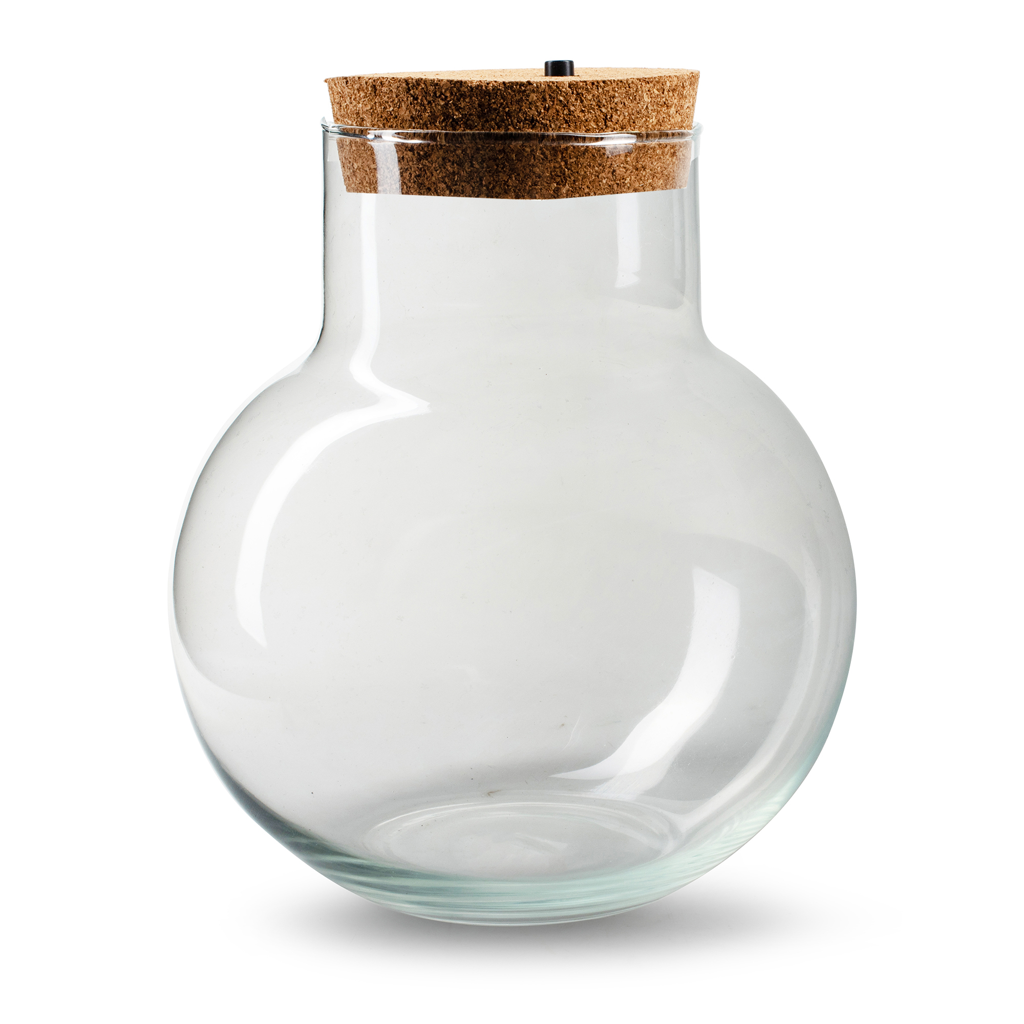 Pflanzterrarium "Levana" inkl. Erde, Kiesel und Aktivkohle mit Korken