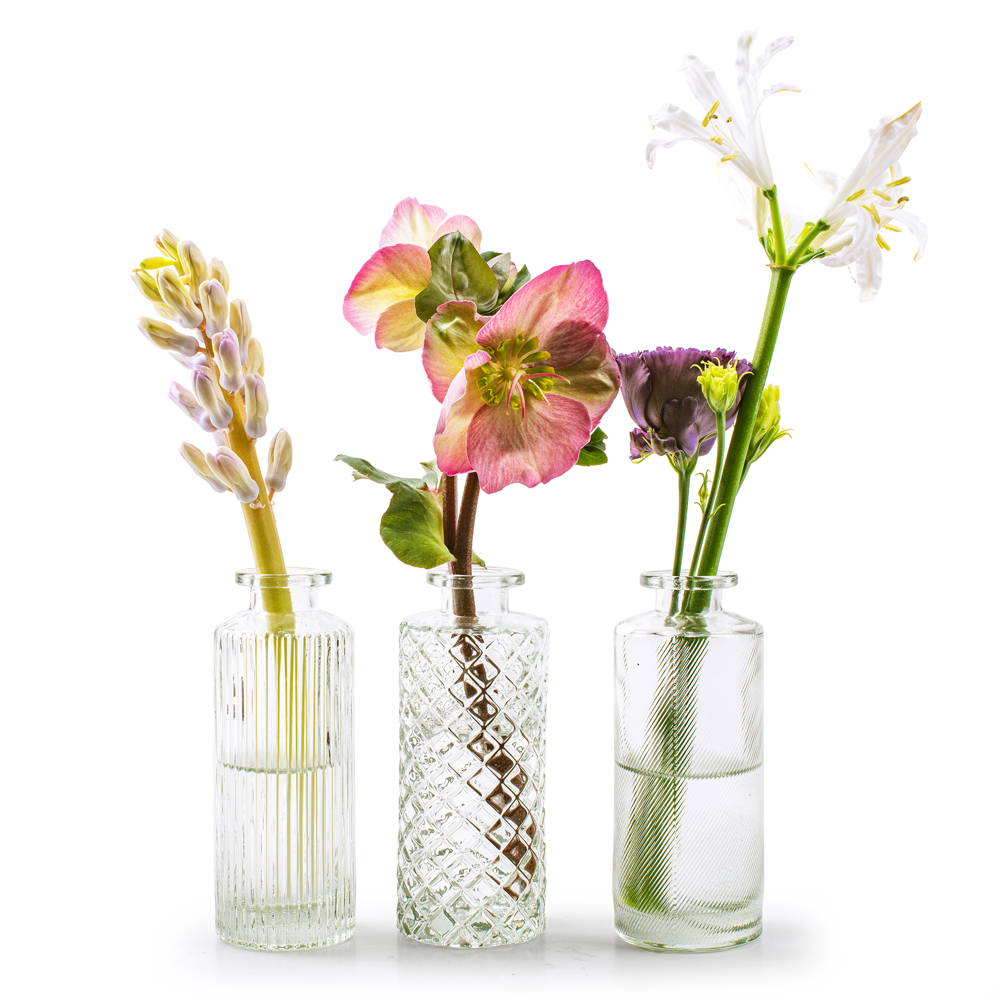 Vasen MIRA aus Glas - Glasflaschen - H 13,5 cm