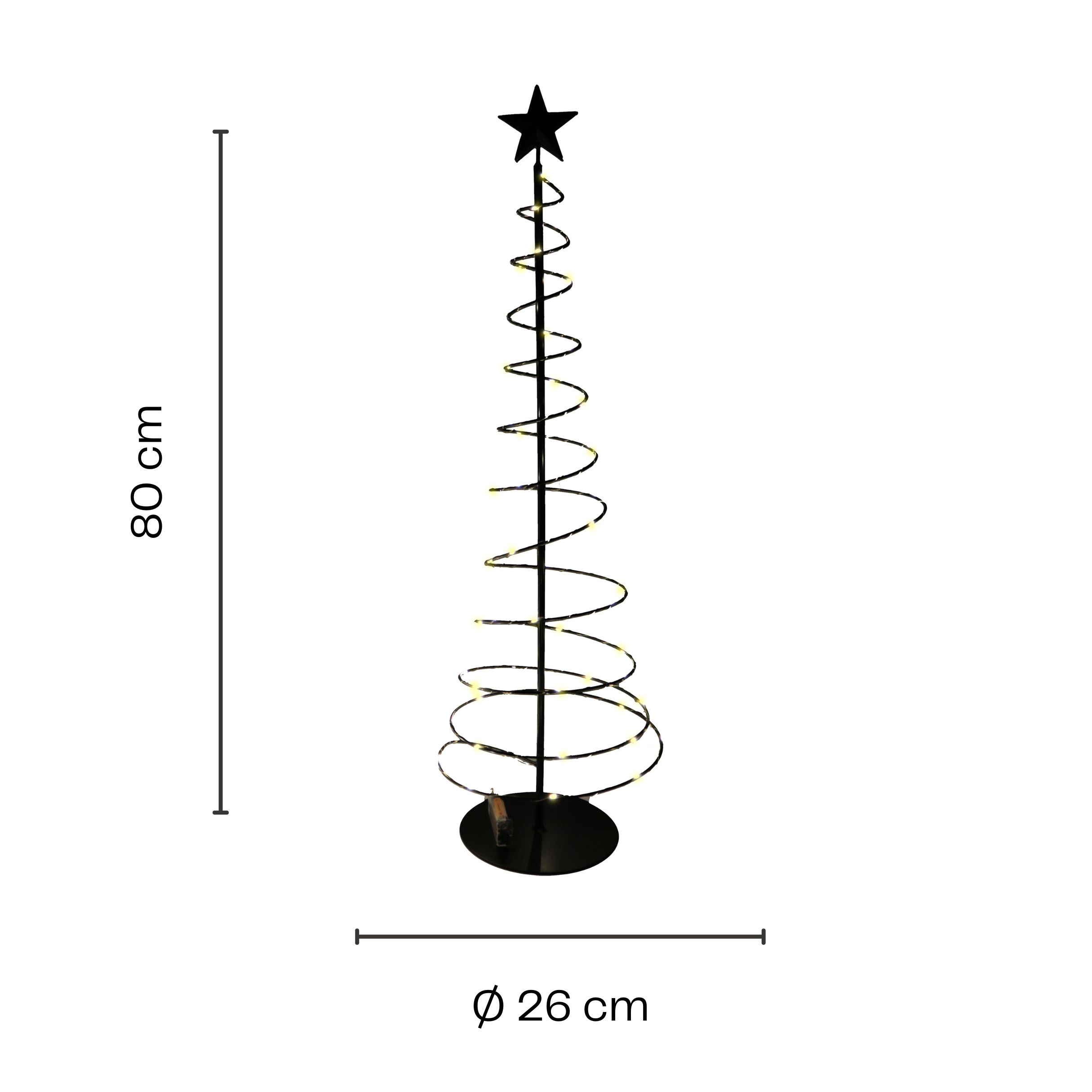 LED-Tanne aus Metall mit LED-Beleuchtung
