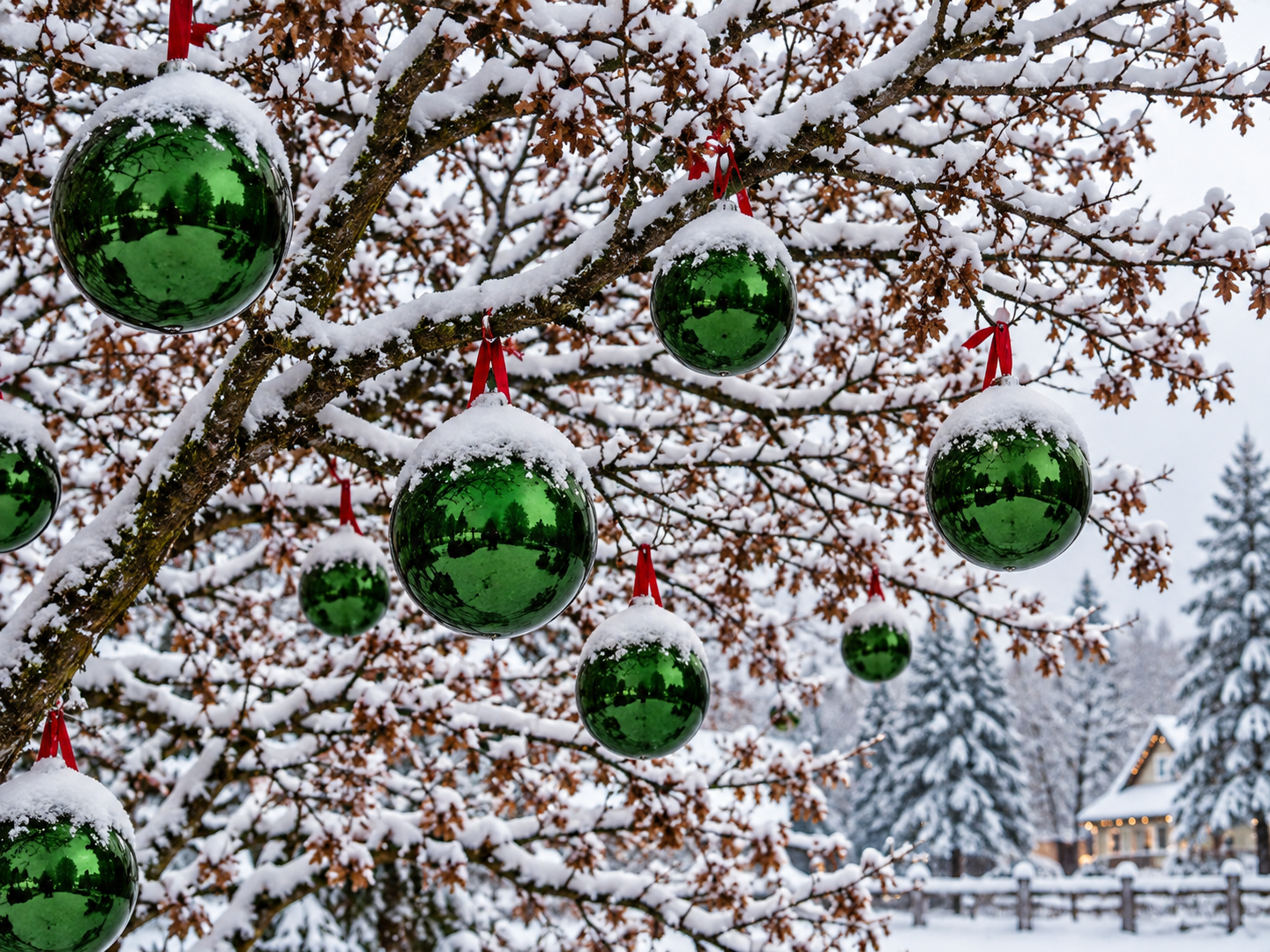 XXL Weihnachtskugeln für den Außenbereich Ø 20-30 cm - bruchfest - wetterfest