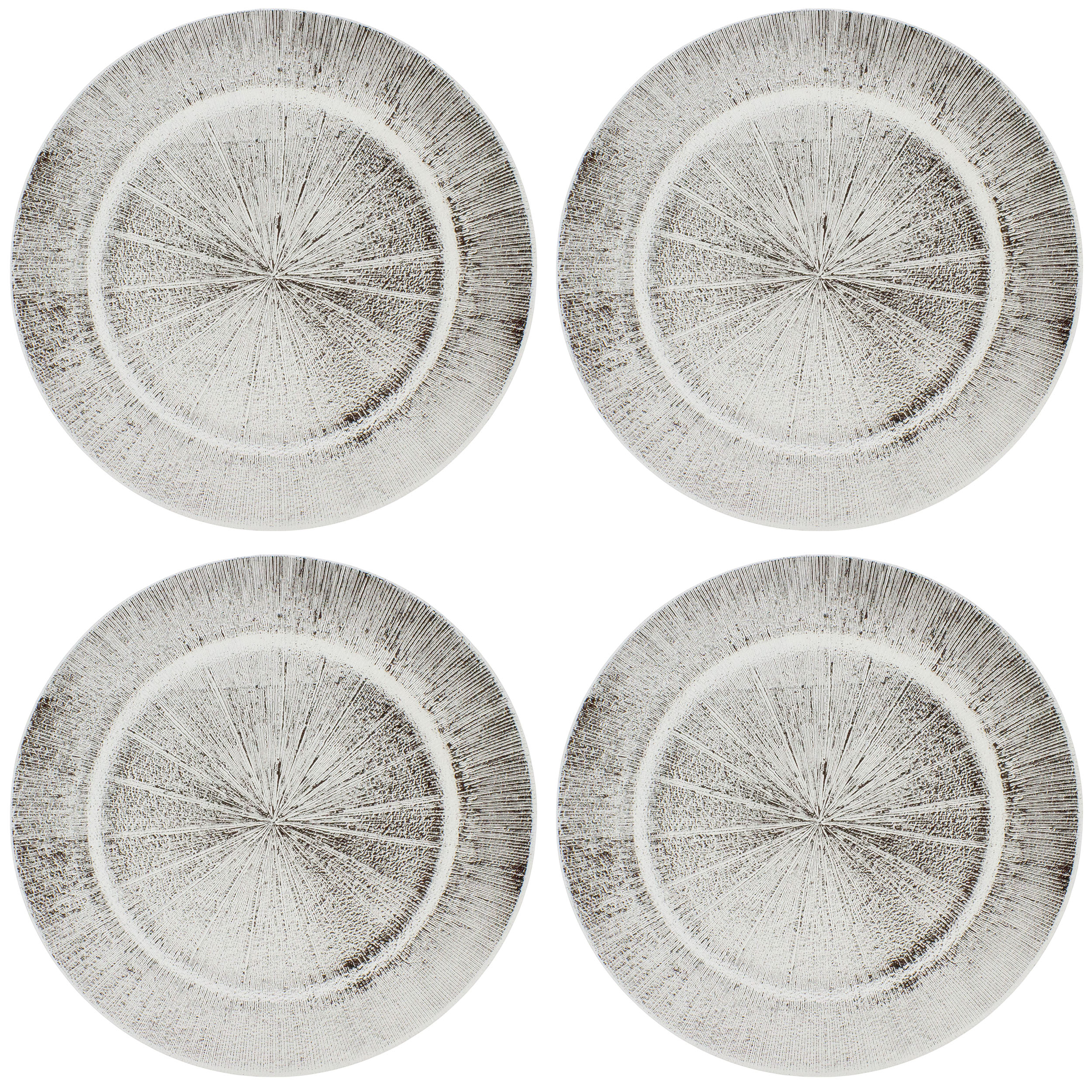 4 x Platzteller in herrlich schimmernder Optik Ø 33 cm