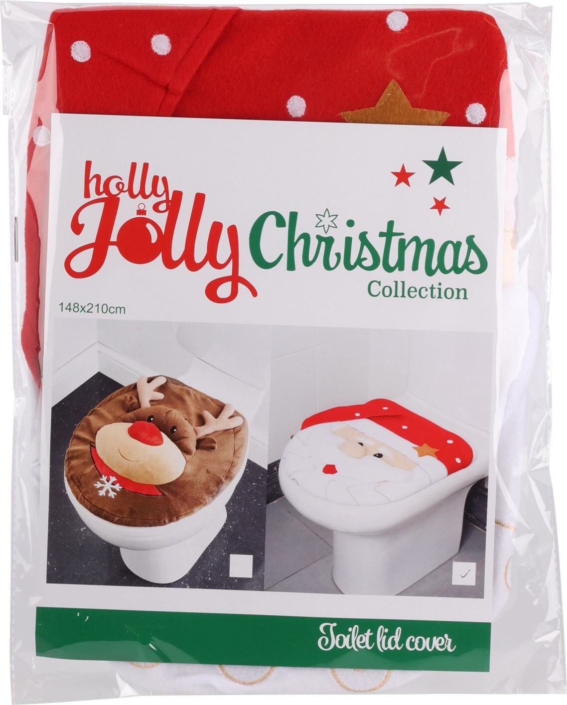 WC Sitzbezug Weihnachten in zwei Modellen