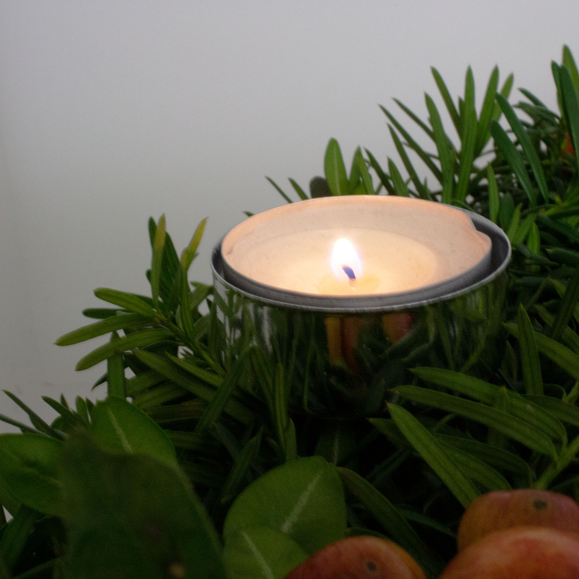 4-tlg. Set Adventskranz-Stecker aus Glas oder Metall