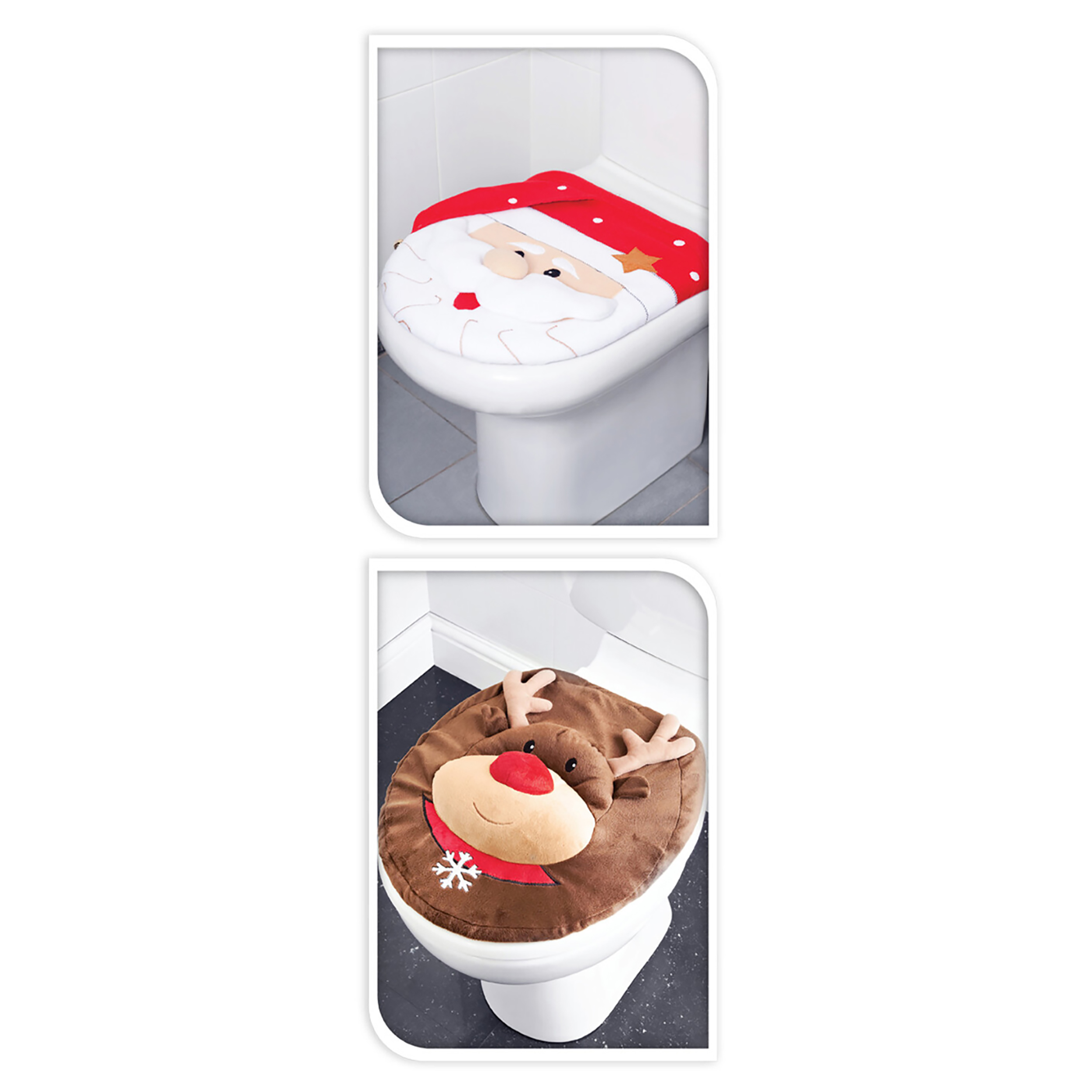 WC Sitzbezug Weihnachten in zwei Modellen
