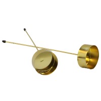 Teelichthalter L 20 cm - gold