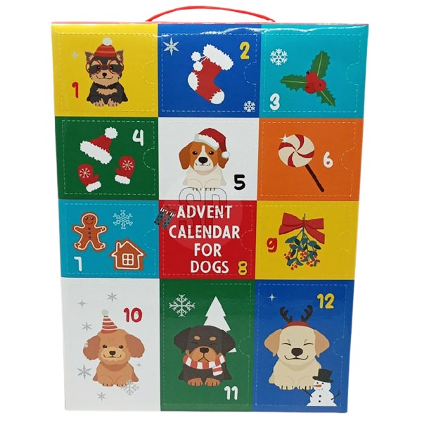 Adventskalender für Hunde mit Spielzeug - mit 12 Türchen