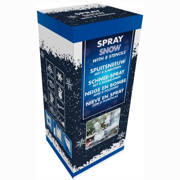 Schneespray mit 8 Schablonen 150 ml