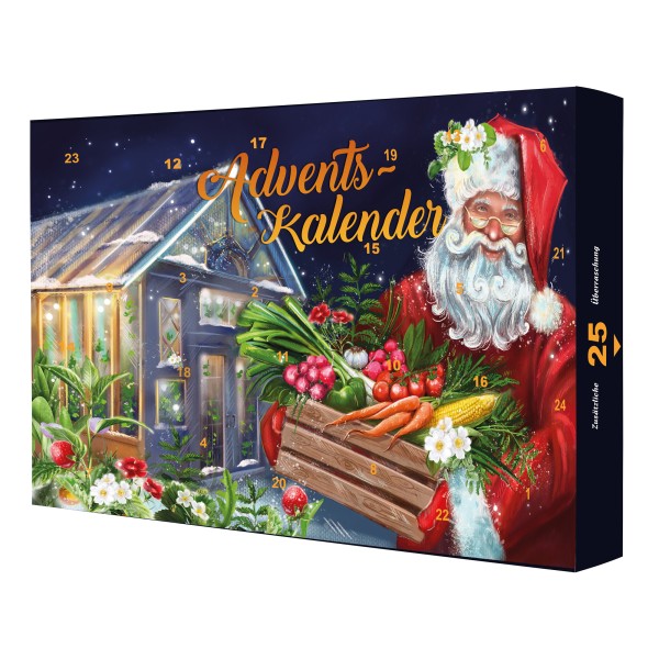 Adventskalender - 24 Samen & komplettes Gewächshaus "Weihnachtsmanngewächshaus"