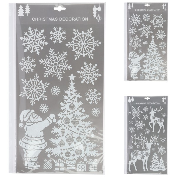 4 x Bögen Fensterbilder für Weihnachten - 2 Modelle - H 47 cm - B 24 cm