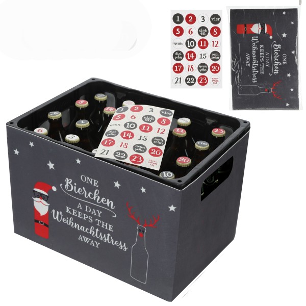 Adventskalender "Bastelset für Bierkasten" DIY zum Überstülpen