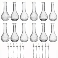 12 x Vase (inkl. 12 x Docht)